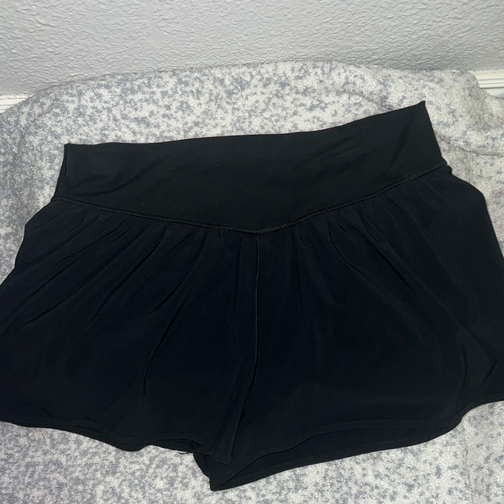 Offline By Aerie Women's Real Me Black Athletic Shorts with Wide Waistband XL